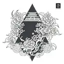 blackout japanese tattoo design idea