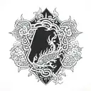 blackout japanese tattoo design idea