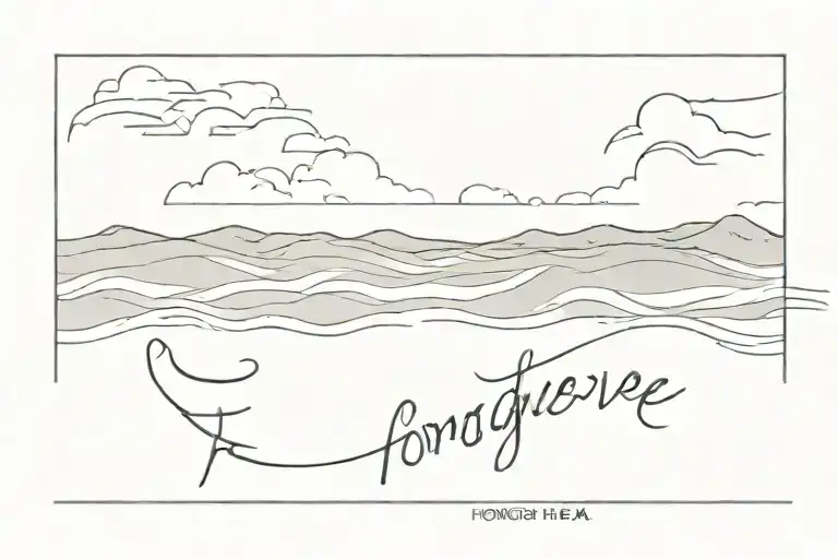forgive the sea, follow the tide   tattoo design idea