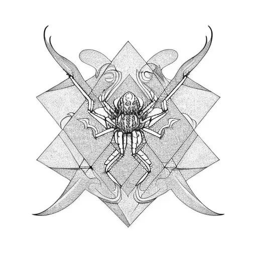 dragon with spider lilys  tattoo design idea