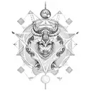 Libra, geminis, scorpio and virgo constallations  tattoo design idea