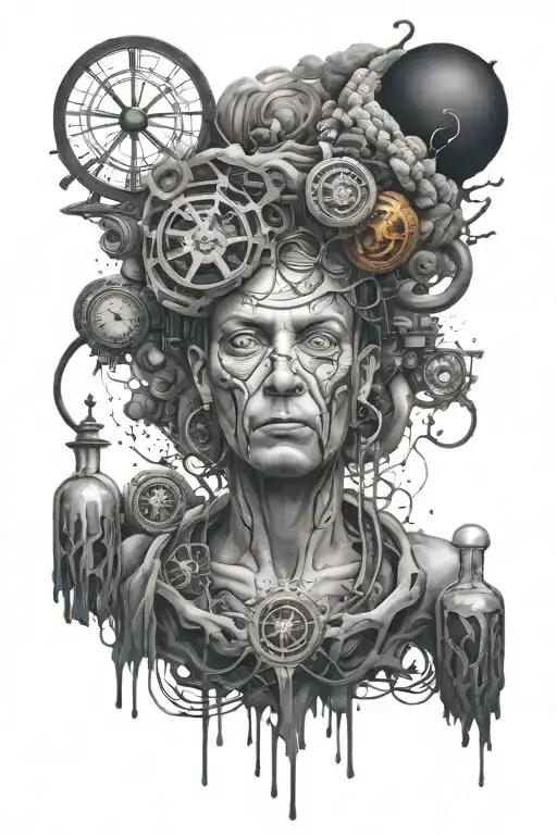 atheist and science  tattoo design idea