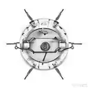 zipper in the center, pill around it, theatrical mask, lathe, CCTV camera, "7c9", black hat, handcuffs, barred window tattoo design idea