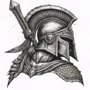 spartan warrior tattoo design idea