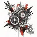 Cross, Compass, Clock, tattoo design idea