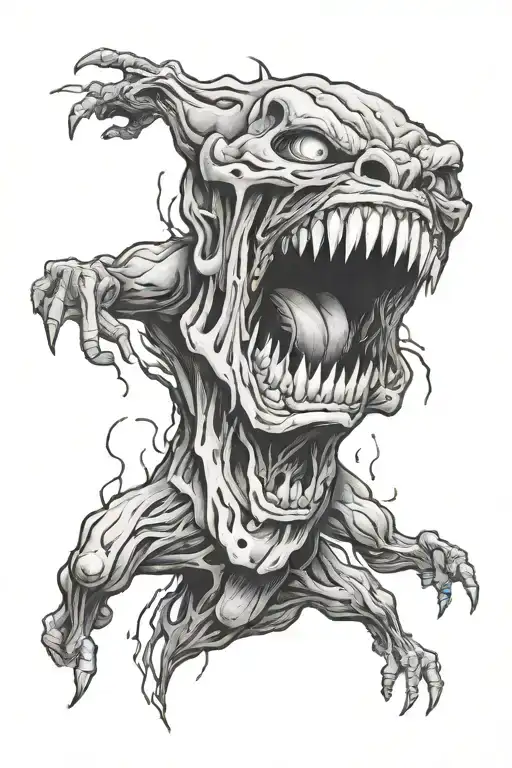 guts beserk  screaming in pain tattoo design idea