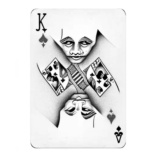 3 joker playing cards stacked tattoo design idea