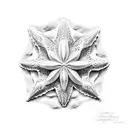 Sand dollar or ocean theme tattoo design idea