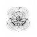 Sand dollar or ocean theme tattoo design idea