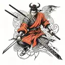 Samurai tattoo design idea