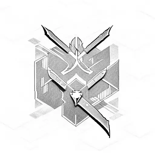 minecraft sword  tattoo design idea