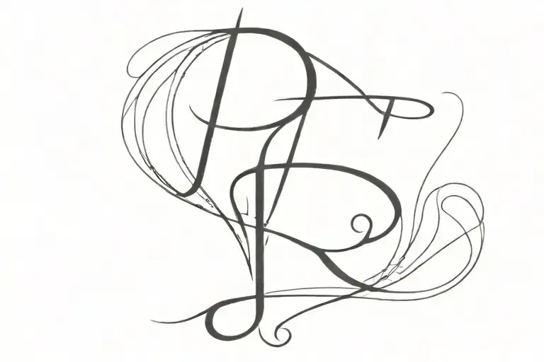"Stylized 'TENGRI' with flowing, elongated letter ends, giving a mystical look." tattoo design idea