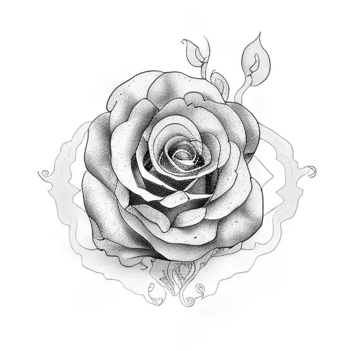 Maria Padilha uma rosa  tattoo design idea