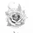 Maria Padilha e rosa tattoo design idea