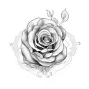 Maria Padilha uma rosa  tattoo design idea