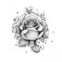 Maria Padilha uma rosa  tattoo design idea