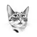 cat tortoiseshell jumping  tattoo design idea