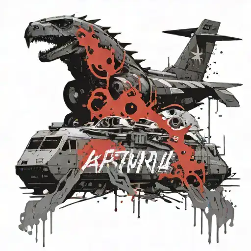 marine corps amtrak with kraken emerging from the depths tattoo design idea