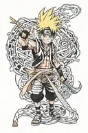 anime naruto bleach one peice  tattoo design idea