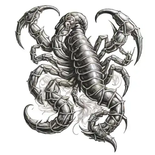 The word Armon with a scorpion   tattoo design idea