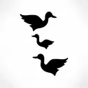 three ducks tattoo design idea
