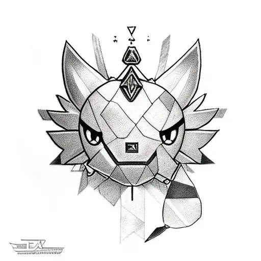 super smash bros melee zelda pokemon stylish tattoo design idea