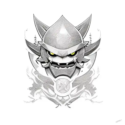 nintendo heros style dark tattoo design idea