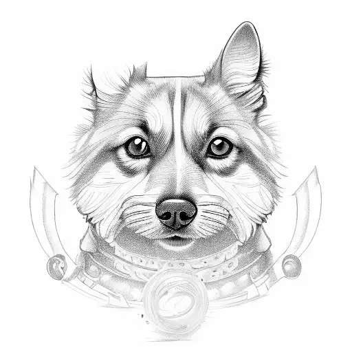 A dog and a lost cat tattoo design idea