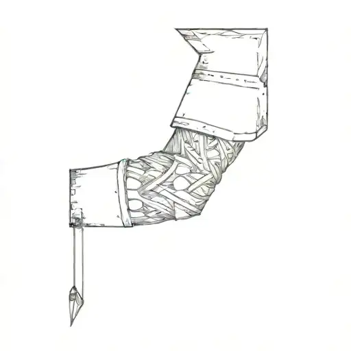 tribal with arrow heads wrapped tattoo design idea