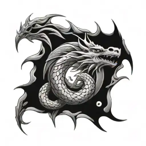 ouroboros dragon tattoo design idea