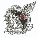 trust no one tattoo design idea