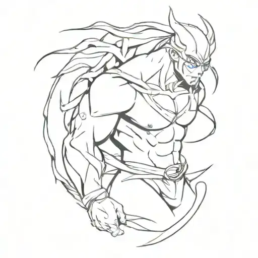 Lee sin league of legends storm dragon tattoo design idea