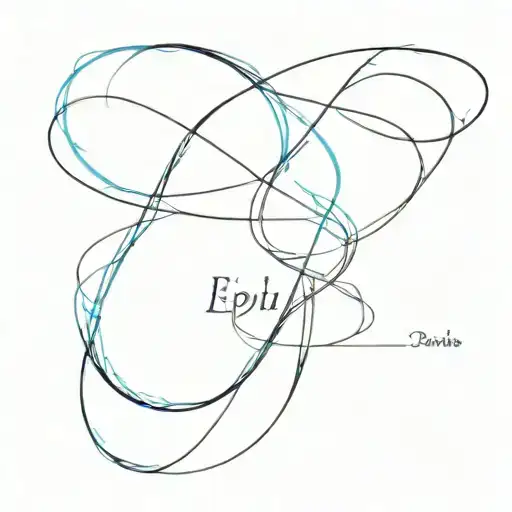 Phrase “The ephemeral becomes eternity” in the sign of infinity tattoo design idea