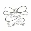 sign of infinity with the phrase "The ephemeral becomes eternity" tattoo design idea