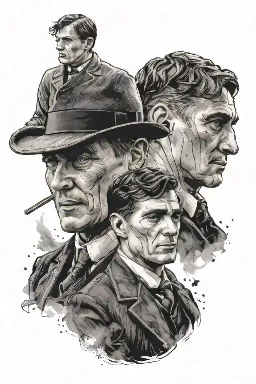 tilki ve Thomas Shelby tattoo design idea