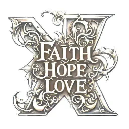 faith hope love tattoo design idea
