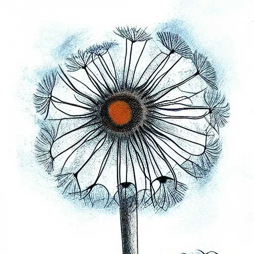 Dandelions eat the sun tattoo design idea