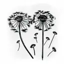 Dandelions eat the sun tattoo design idea