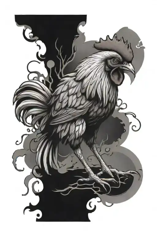 creepy chicken legs tattoo design idea