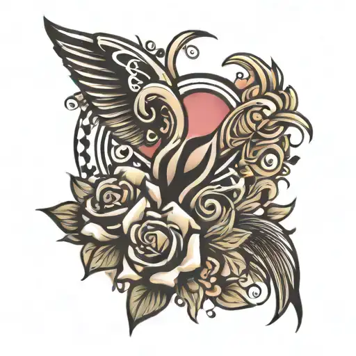 unconditional love symbol tattoo design idea