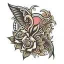 unconditional love symbol tattoo design idea