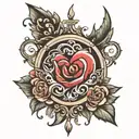 unconditional love symbol tattoo design idea