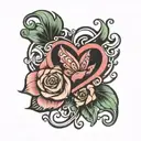 unconditional love symbol tattoo design idea