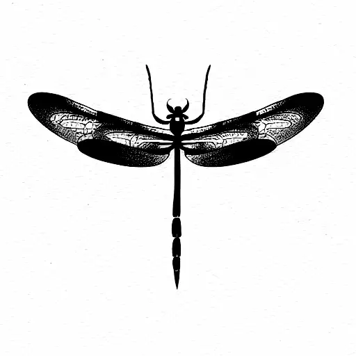 2 very dainty dragonflies following eachother  tattoo design idea