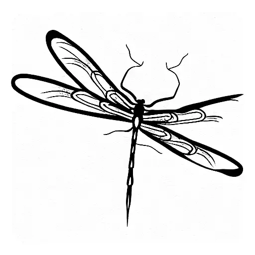two dainty dragonflies following eachother  tattoo design idea