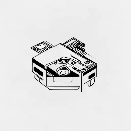 A minimalist tattoo of a cassette tape with the lyrics 'Do not wait' from your favorite song by Wallows tattoo design idea