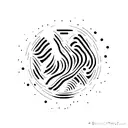 A minimalist tattoo of a sound wave in the shape of a bull tattoo design idea