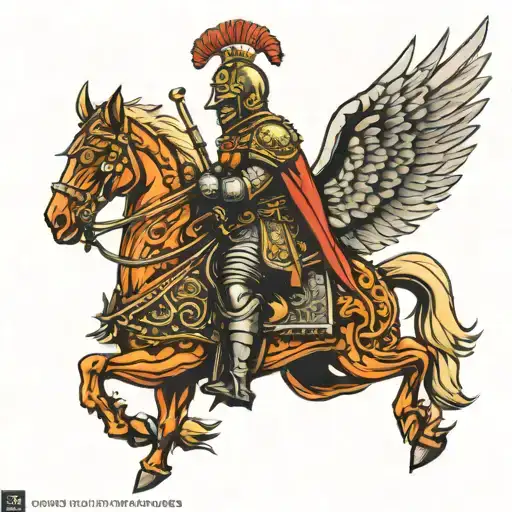 polish winged hussar irish tattoo design idea