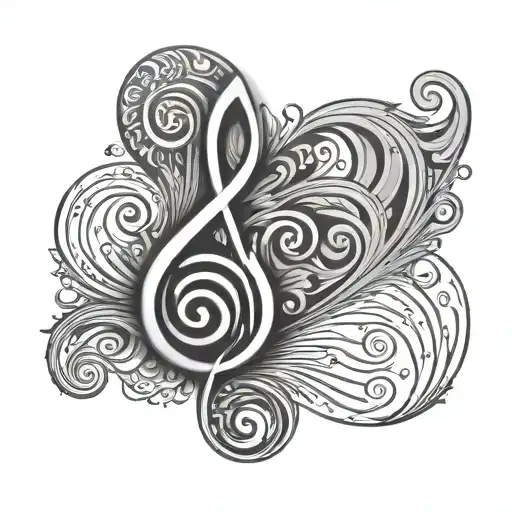 bass clef tattoo design idea