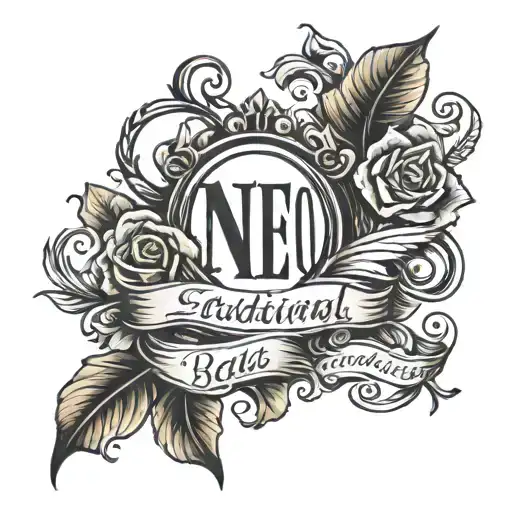 last name written tattoo design idea